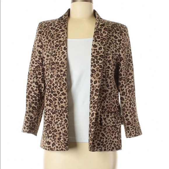 Kim Rogers Jackets & Blazers - Kim Rodgers Cheetah Print Blazer 8